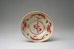 五彩双魚文鉢（中国・明時代・17世紀） 高83mm 口径184mm